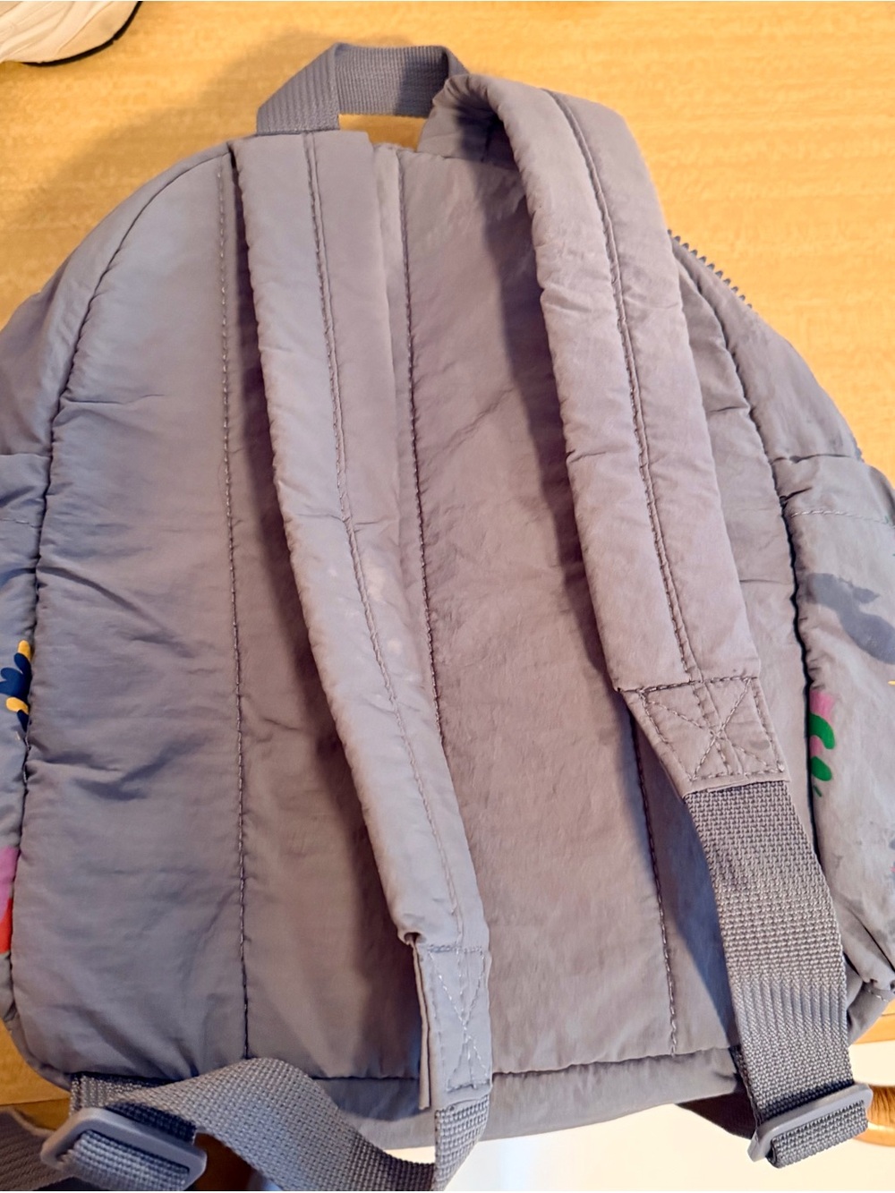 Zara Light Gray Kids Puffer Backpack-Style Jacket